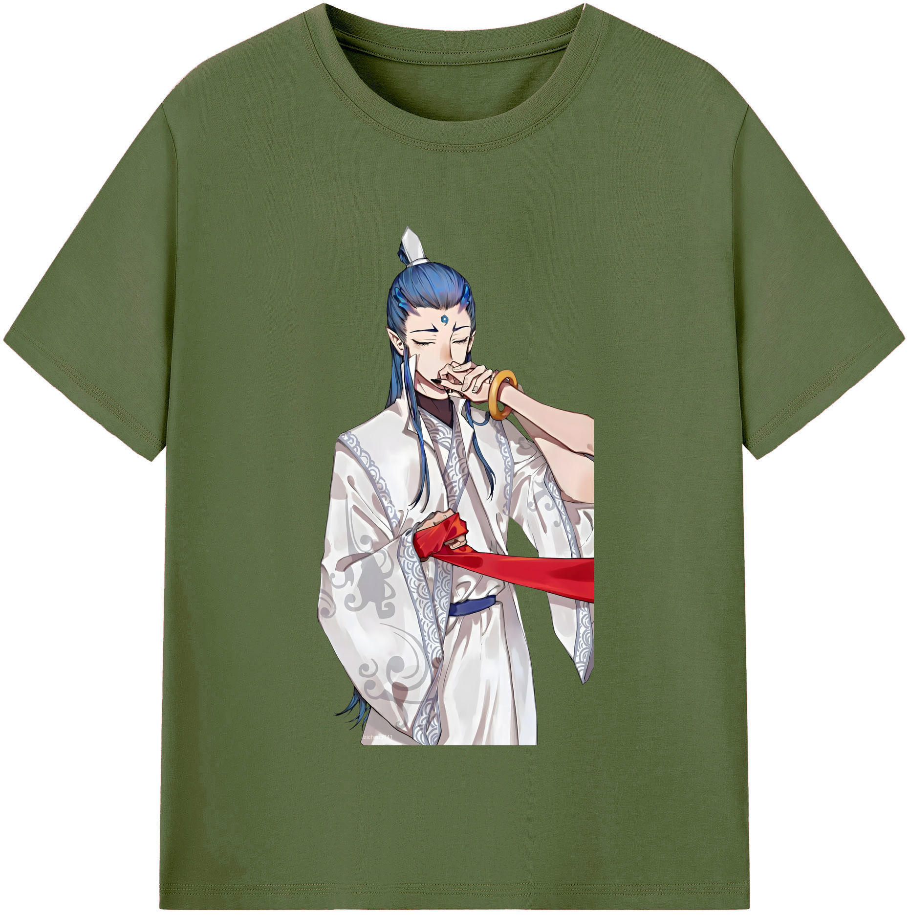 （画像用） Ne Zha 2 ナタ 魔童の大暴れ 綿100％半袖Tシャツ（フロントプリント）